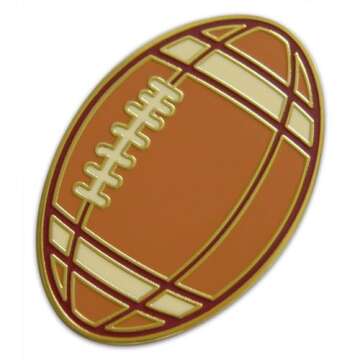Novel Merk Football - Sports Coach & Player Lapel Pin, Hat Pin & Tie Tack Set - with Clutch Back (3-...