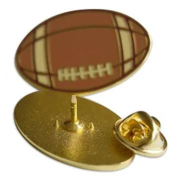 Novel Merk Football - Sports Coach & Player Lapel Pin, Hat Pin & Tie Tack Set - with Clutch Back (3-Foot Ball)