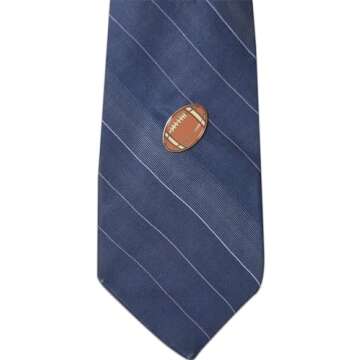 Novel Merk Football - Sports Coach & Player Lapel Pin, Hat Pin & Tie Tack Set - with Clutch Back (3-Foot Ball)