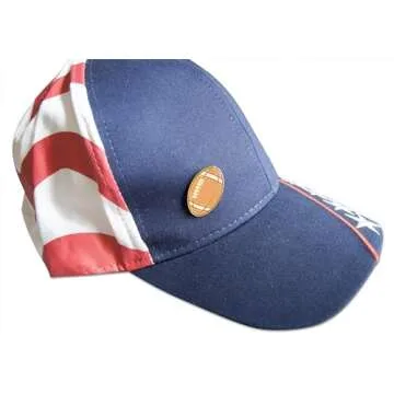 Novel Merk Football - Sports Coach & Player Lapel Pin, Hat Pin & Tie Tack Set - with Clutch Back (3-Foot Ball)