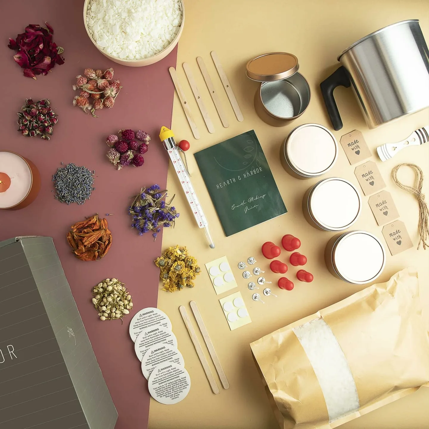 Natural Soy Candle Making Kit for Adults & Kids 50-Piece