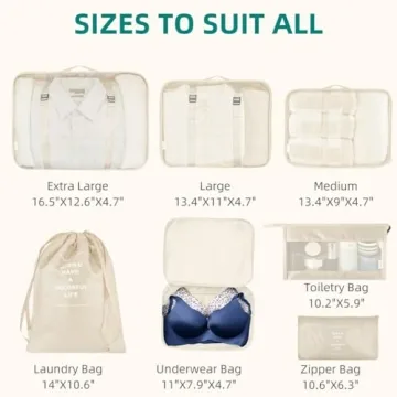 VAGREEZ Packing Cubes for Effortless Travel Organization