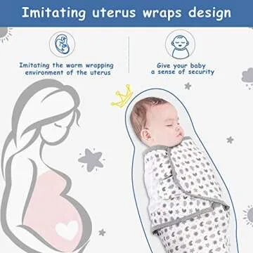 Lictin Baby Swaddle Wrap - 3 Pack Adjustable Sleep Blankets