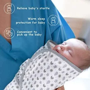 Lictin Baby Swaddle Wrap - 3 Pack Adjustable Sleep Blankets