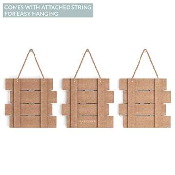 Barnyard Designs Eat Sign - Kitchen Signs Wall Decor, Kitchen Decorations Wall, Rustic Hanging Wall Decor, Primitive Country Farmhouse Home and Kitchen Decor, Distressed, 24" x 8” (Brown/White)