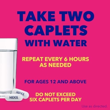 Midol Complete Menstrual Pain Relief Caplets for Cramps 40 Count