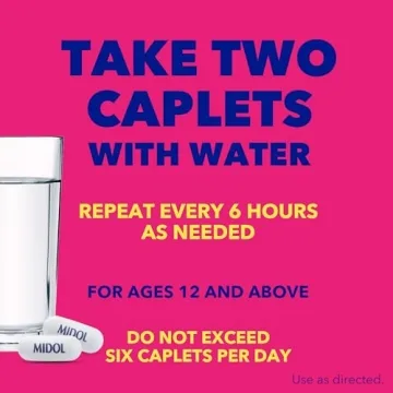 Midol Complete Menstrual Pain Relief Caplets for Cramps 40 Count