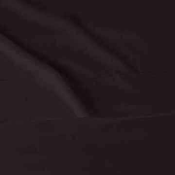 Amazon Basics 4 Piece Deluxe Microfiber Bed Sheets, Full Size, Black, Solid