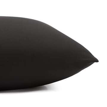 Amazon Basics 4 Piece Deluxe Microfiber Bed Sheets, Full Size, Black, Solid