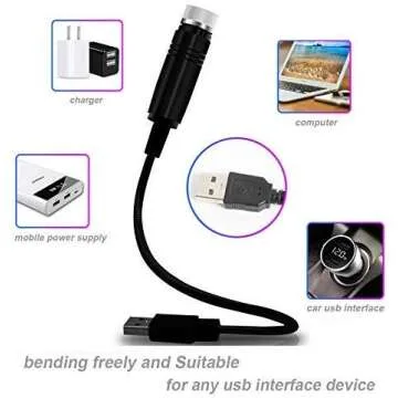 BAILONGJU USB Star Projector Night Light for Romantic Spaces