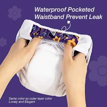 Pet Soft Washable Female Diapers (3 Pack) – Female Dog Diapers, Comfort Reusable Doggy Diapers for Girl Dog in Period Heat (Cute Flower, L)