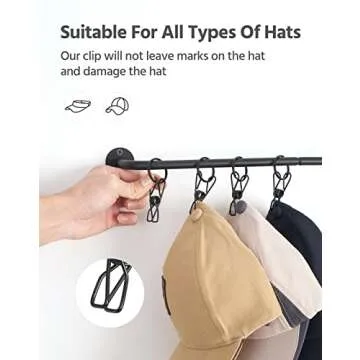 Mkono Hat Rack - Stylish Wall Organizer for 20 Hats