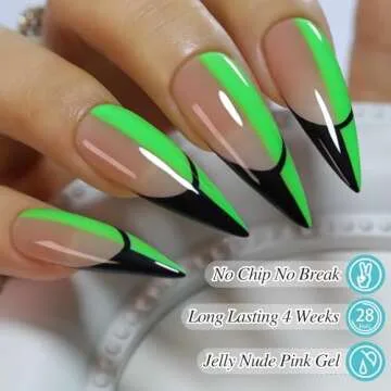 Double Rhythm Gel Nail Polish Set of 6 Colors Baby Light Pastel Milky Nail Polish Starter Kit Art DIY Salon Home (Neon Pink Blue Green Yellow Purple Orange,Kit 7)