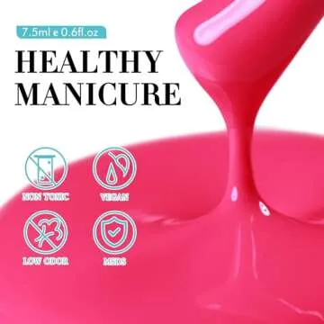 Double Rhythm Gel Nail Polish Set of 6 Colors Baby Light Pastel Milky Nail Polish Starter Kit Art DIY Salon Home (Neon Pink Blue Green Yellow Purple Orange,Kit 7)