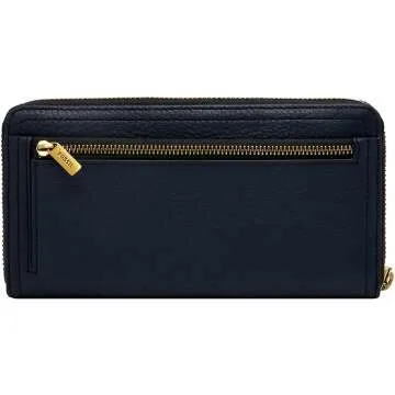 Fossil Women's Logan Leather RFID Wallet - Chic & Secure