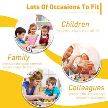 Sumind 48 Pcs 1 Inch Board Game Pieces Multicolor Pawns Board Game Pawns Plastic Chess Pieces for Component Tabletop Markers Accessories Random Color