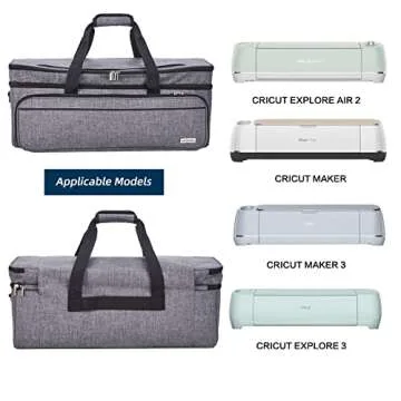 NICOGENA Cricut Carrying Case with Mat Pocket and Storage