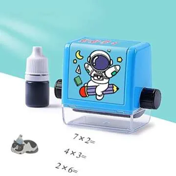 HOUGE Roller Digital Teaching Stamp Within 100 Teaching Math, Addition and Subtraction Digital Rolling Stamp, Math Practice Tool for Teachers Home School Supplies