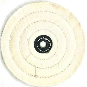 Pro-Graad 2 Pack 6” BBC Buffing Wheel, 60 Ply, Bleached Balloon Cloth 133x72 Thread Count, 1/2” Arbor Hole for Bench Motor, Silky & Ultra Smooth Buffing & Polishing Wheel for Final Finish with Rouge