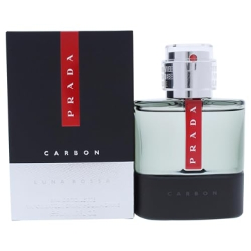 Prada Luna Rossa Carbon Men's EDT Spray - Long Lasting Fragrance