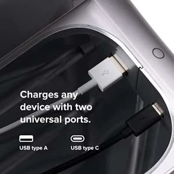 PhoneSoap XL (HomeSoap) UV Llight Sanitizer | 360° UV Sanitizing Box & Charger | Large Capacity | Sanitizes Tablets, Baby Bottles, Remotes, Toys & More (Black)