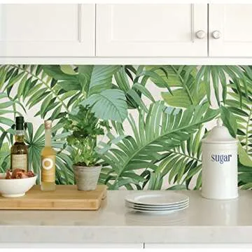 NuWallpaper NU2906 Maui Peel & Stick Wallpaper, Green