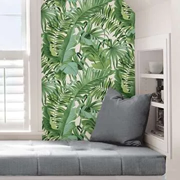 NuWallpaper NU2906 Maui Peel & Stick Wallpaper, Green