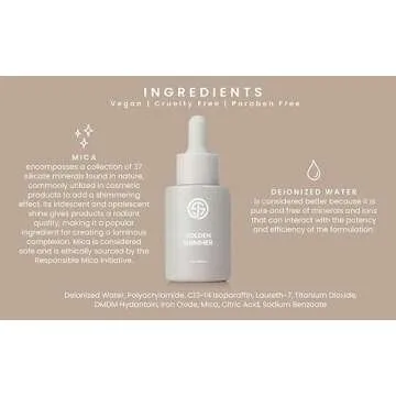 SJOLIE Sunless Spray Tan Additive - Golden Shimmer Drops | Adds Golden Glow to Spray Tan, Self Tanner, or Daily Moisturizer - 1oz