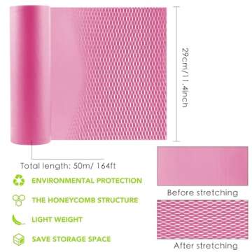 Honeycomb Packing Paper,11.5" x 164' Honeycomb Cushioning Wrap Roll Honeycomb Packing Paper Wrap,Eco...