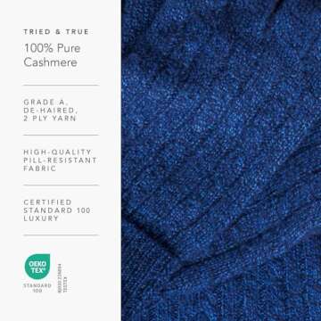 Fishers Finery Women's Cashmere 3pc Cable Knit Set