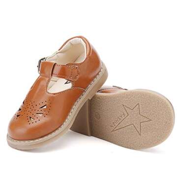 DADAWEN Classic Mary Jane Flats for Toddler Girls