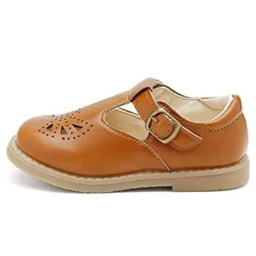 DADAWEN Classic Mary Jane Flats for Toddler Girls