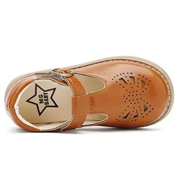 DADAWEN Classic Mary Jane Flats for Toddler Girls