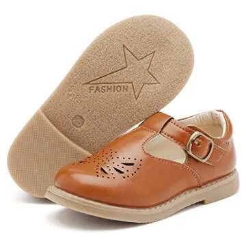 DADAWEN Classic Mary Jane Flats for Toddler Girls