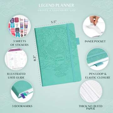 Legend Planner – Weekly & Monthly Life Planner to Hit Your Goals & Live Happier. Organizer Noteboo...
