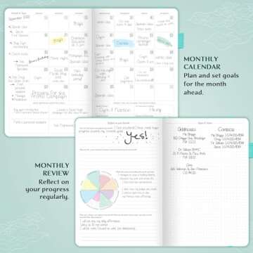 Legend Planner – Weekly & Monthly Life Planner to Hit Your Goals & Live Happier. Organizer Notebook & Productivity Journal. A5 (Aquamarine)