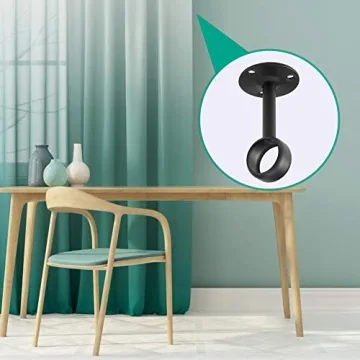 Anndason Heavy Duty Curtain Rod Ceiling-Mount Brackets (4 PCS)