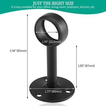 Anndason Heavy Duty Curtain Rod Ceiling-Mount Brackets (4 PCS)