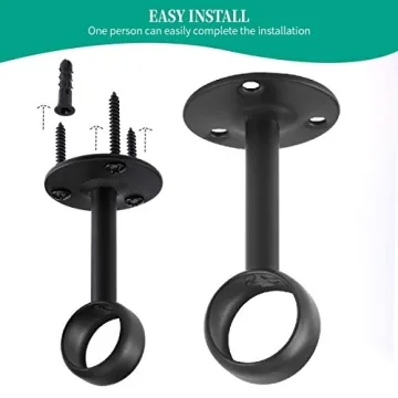 Anndason Heavy Duty Curtain Rod Ceiling-Mount Brackets (4 PCS)