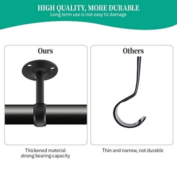 Anndason Heavy Duty Curtain Rod Ceiling-Mount Brackets (4 PCS)