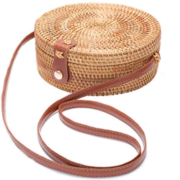 Stylish XMLMRY Rattan Straw Beach Bag for Women