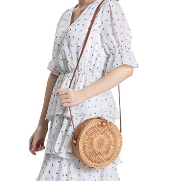 Stylish XMLMRY Rattan Straw Beach Bag for Women
