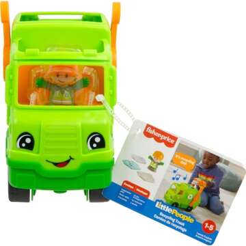 Fisher-Price Little People Musical Recycling Truck for Toddlers