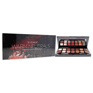 Sigma Warm Neutrals Eyeshadow Palette - 14 Shades in Vegan Formulas