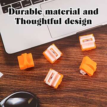 Honoson 6 Pieces Paper Cutter Replacement Blades Paper Trimmer Blades Refill Craft Cutting Replacement Blades for A4 Cutter(Orange)