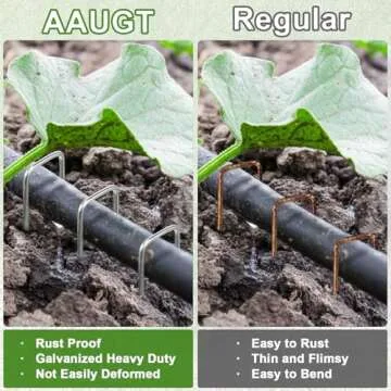 AAGUT 100 Pack Landscape Staples Heavy Duty for Garden