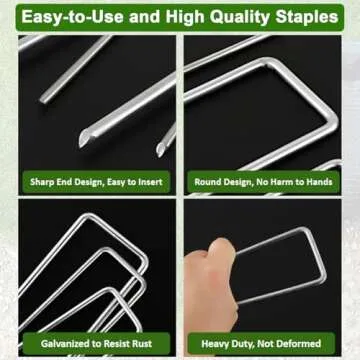 AAGUT 100 Pack Landscape Staples Heavy Duty for Garden