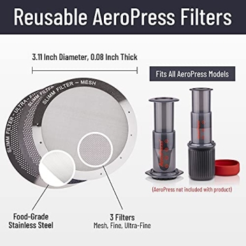 Slimm Filter Set - 3 Reusable Metal Filters for AeroPress