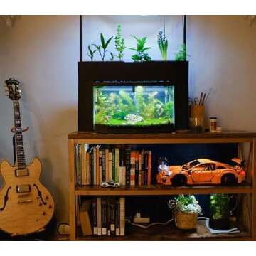 AquaSprouts Aquaponics Garden, Self-Sustaining Desktop Aquarium Hydroponics Ecosystem Kit, fits Standard 10 Gallon Aquariums