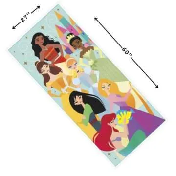 Multicolor Disney Princess Party Door Plastic Poster (27" x 60") - Pack of 1 | Enchanting Design, Pe...